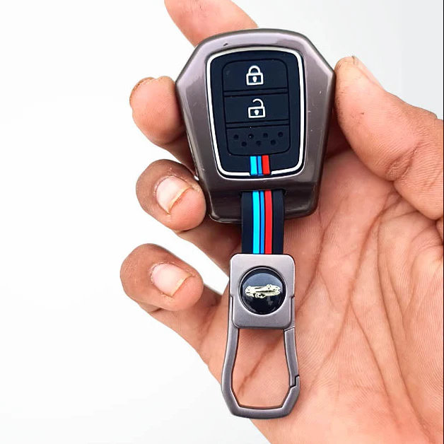 Metal Silicon Car Key Cover Compatible with Honda IV-TEC City, Jazz, WR-V, Amaze 2014 + | 2 Button