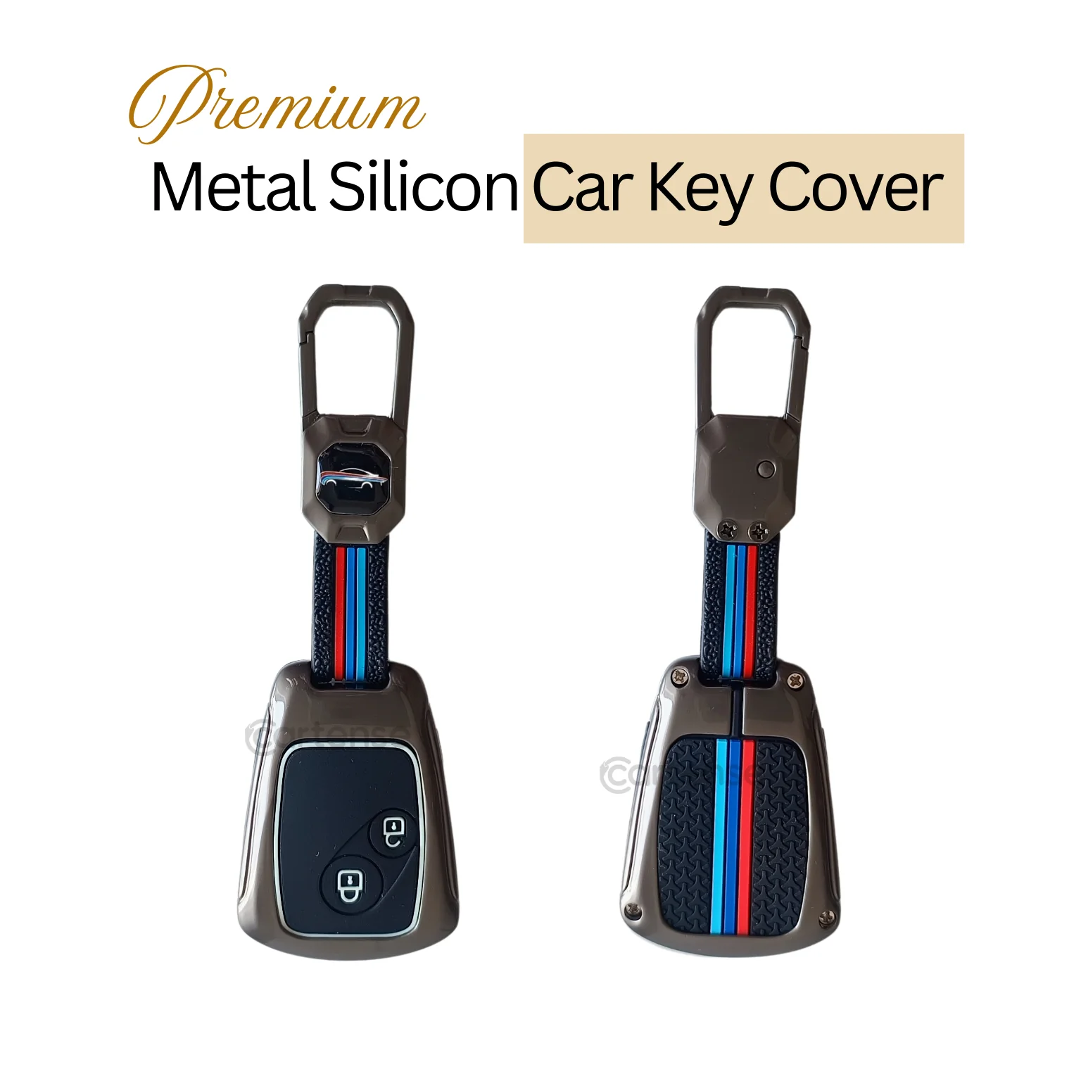 Metal Silicon Key Cover Compatible with Accord, City, Civic, Brio, Mobilio, Jazz | 2 Button Remote Key - Image 3