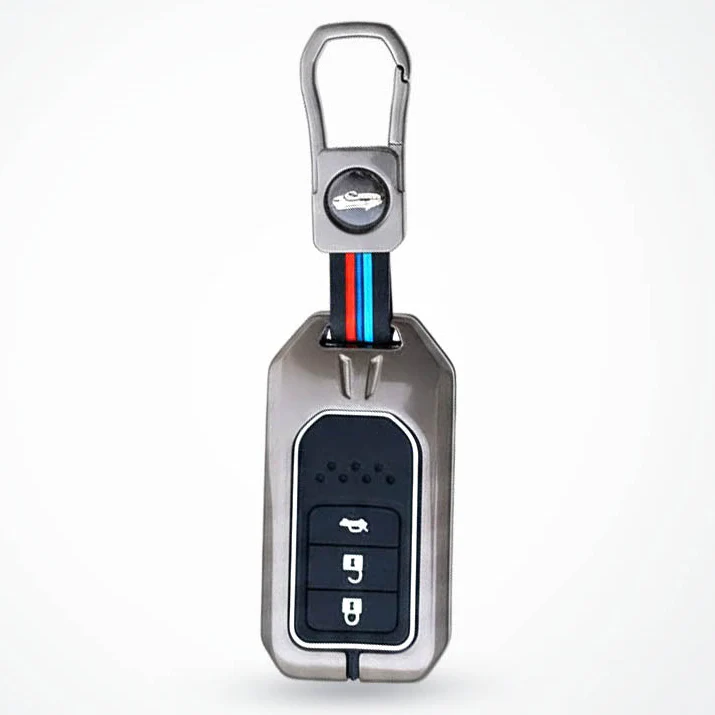 Metal Silicon Key Cover Compatible with Accord, Amaze, Jazz, CR-V, WR-V | 3 Button Smart Key - Image 2