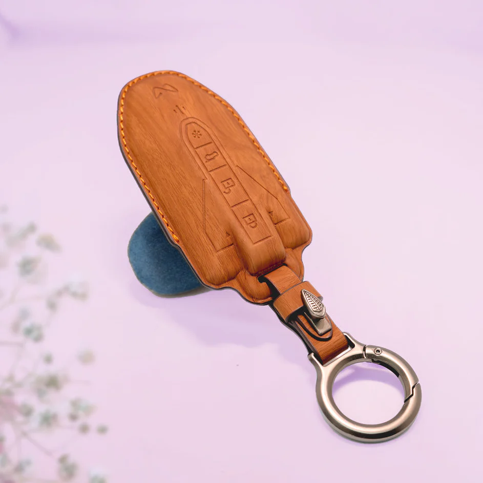 Leather Key Cover Compatible With BE 6,XEV 9e | Smart Key Cover - Image 2