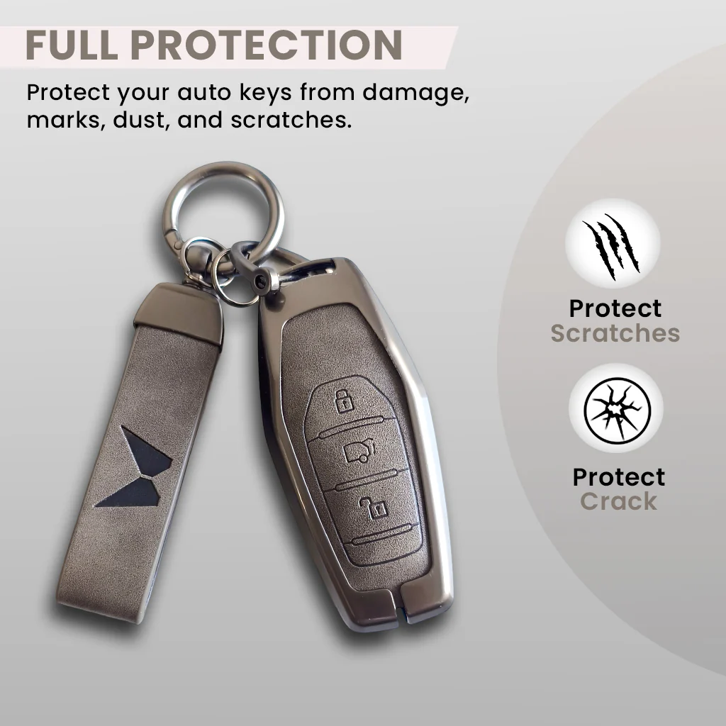 Mahindra XUV 500 Key Cover | Metal Leather | 3 Button Smart Key - Image 2