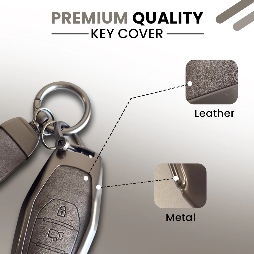 Mahindra XUV 500 Key Cover | Metal Leather | 3 Button Smart Key - Image 4