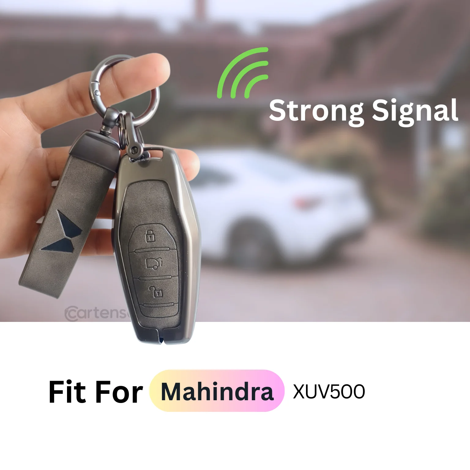 Mahindra XUV 500 Key Cover | Metal Leather | 3 Button Smart Key - Image 5