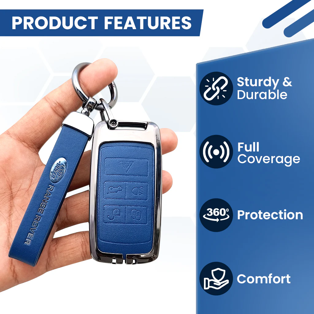 Metal Leather key cover for Land Rover Compatibility Range Rover, Jaguar - Image 4