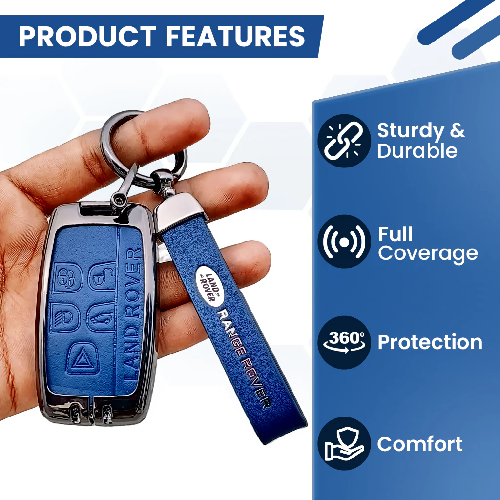 Metal Leather key cover for Land Rover Compatibility Range Rover, Jaguar - Image 3