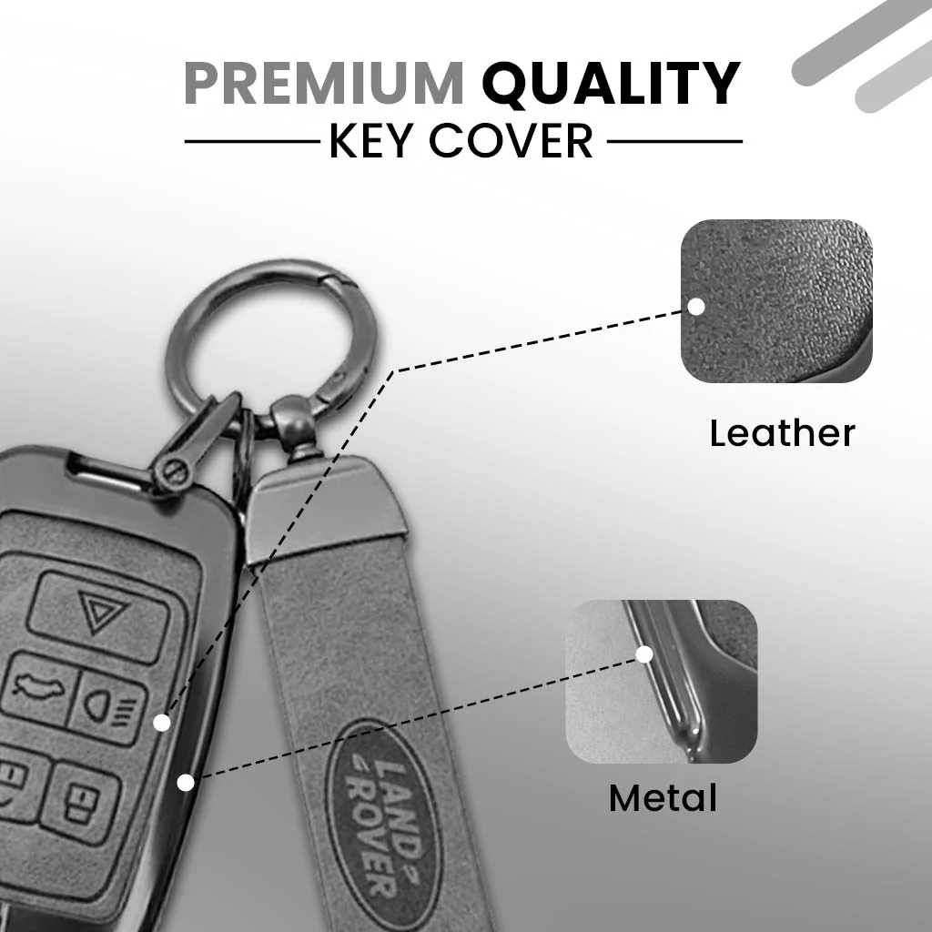 Metal Leather key cover for Land Rover Compatibility Range Rover, Jaguar - Image 3