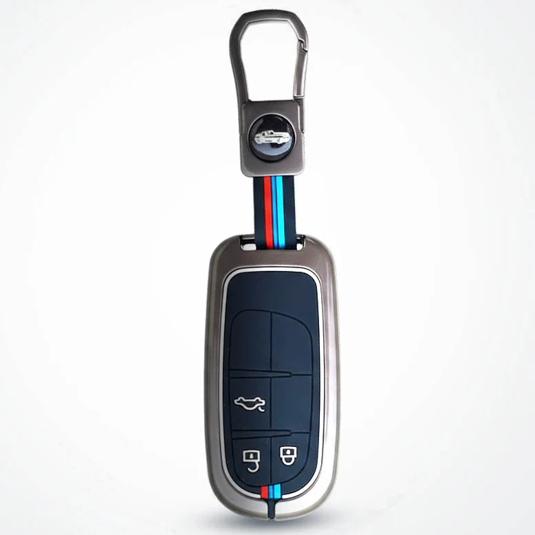 Metal Silicon Car Key Cover Compatible With Jeep Compass | 3 Button Smart Key - Image 2
