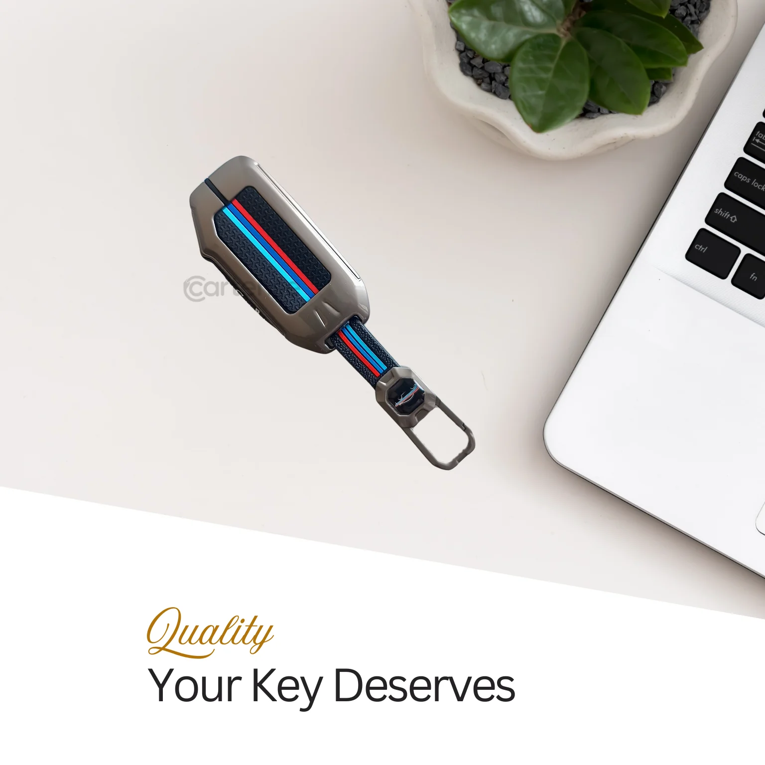 Metal Silicon Car Key Cover Compatible With Kia Seltos, Sonet 2023 | Push Start 4 Button Side Key - Image 3