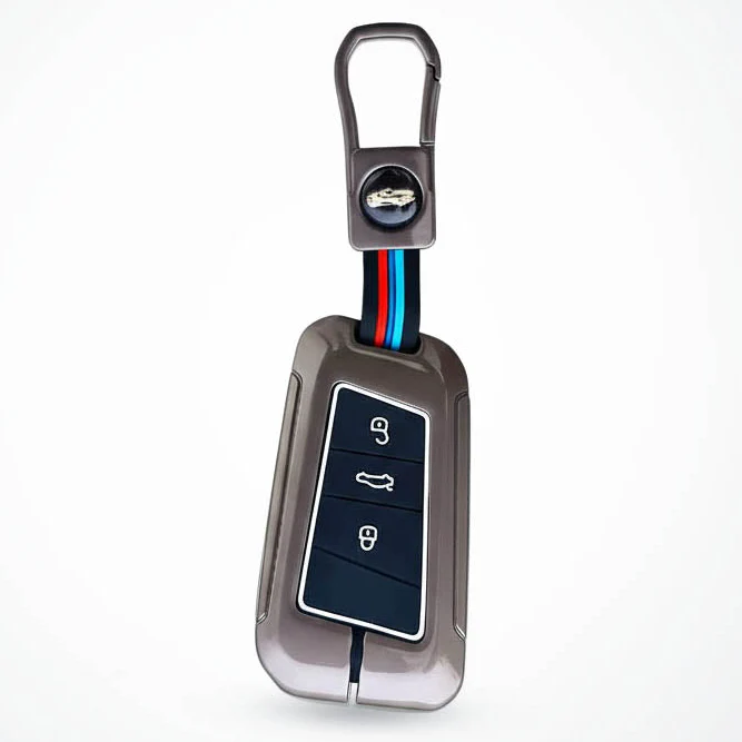 Metal Silicon Key Cover for Skoda Kushaq, Kodiaq | 3 Button Smart Key - Image 2