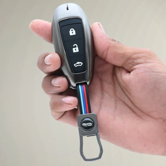 Metal Silicon Key Cover for Suzuki Baleno, Ciaz, Vitara, Brezza, S Cross, Swift, Ignis, XL6, Fronx, Jimny,  Grand Vitara  | 3 Button Smart Key