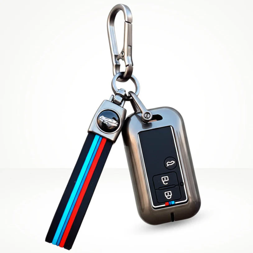 Metal Silicone Key Cover for Brezza, Baleno, Ertiga, Swift | Ertiga, Vitara Brezza Key Covers | 3 Button Smart Key - Image 2