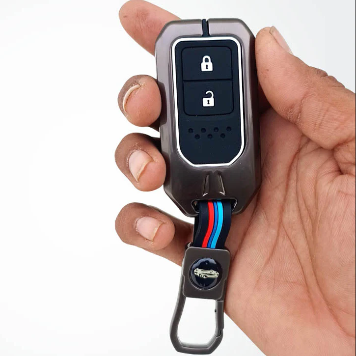 Metal Silicon Key Cover Compatible with City, Civic, Jazz, Amaze, CR-V, WR-V, BR-V, Jazz BS6, Civic 2020 | Push Start Model