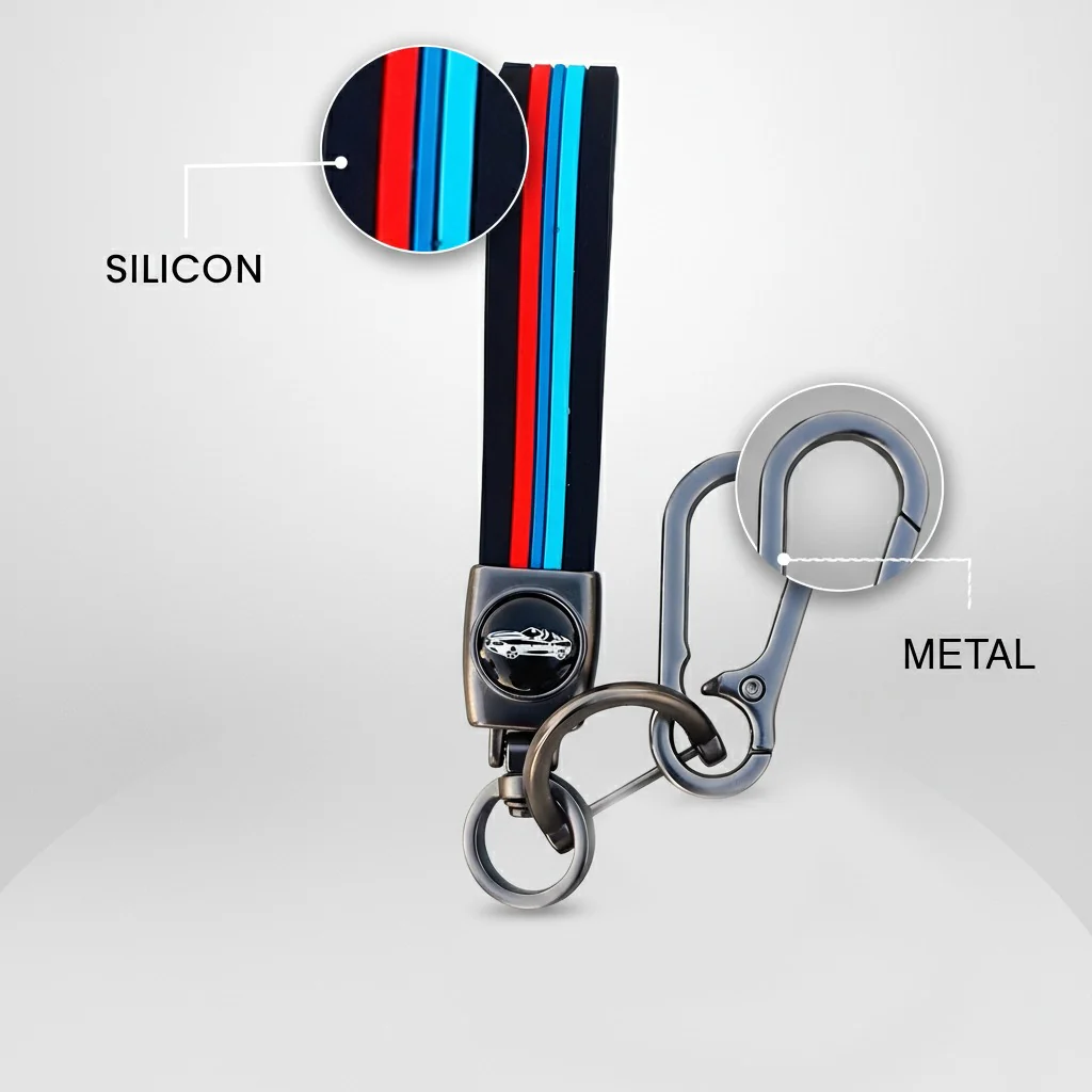 Silicone Belt Keychain, durable, stylish, car keys, bike keys, home keys use. - Image 3