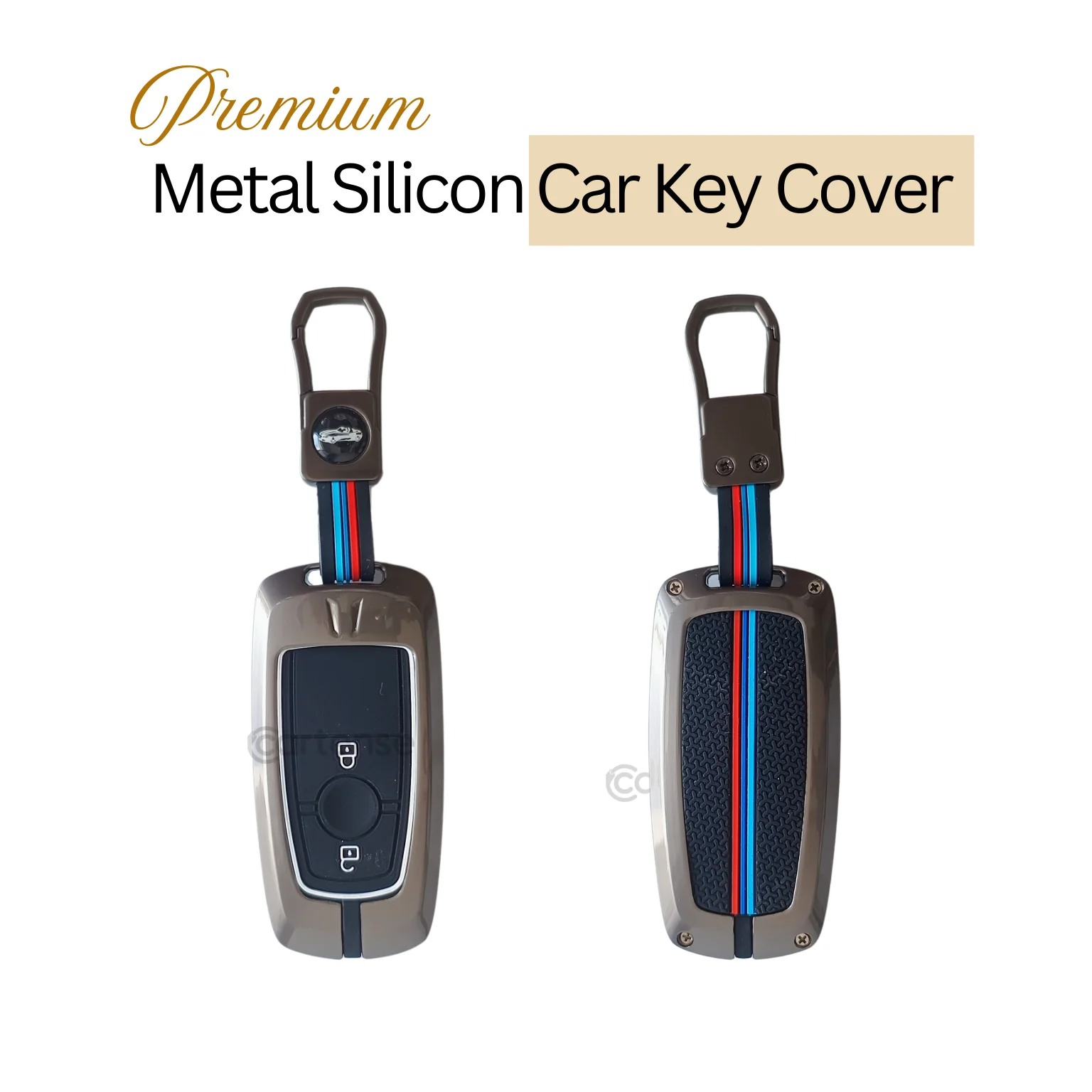 Smart Key Metal Silicon Key Cover Compatible with Ecosport, Endura, Mondeo - Image 3