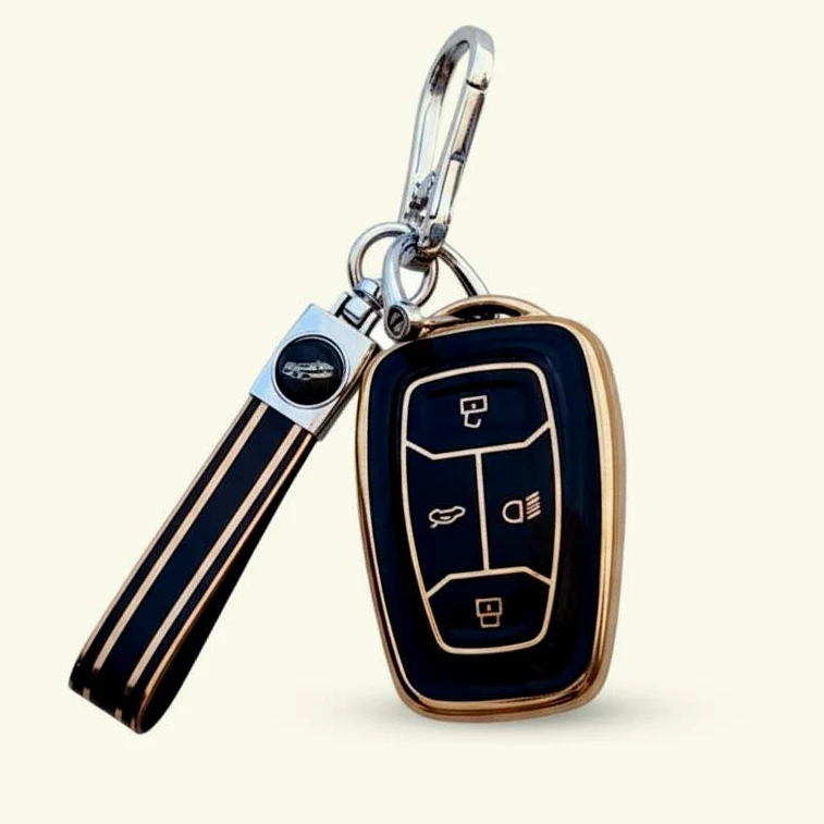 TPU Car Key Cover For TATA Punch, Tiago, Altroz, Nexon, Harrier, Safari, EV, Sierra | 4 Button Smart Key - Image 2