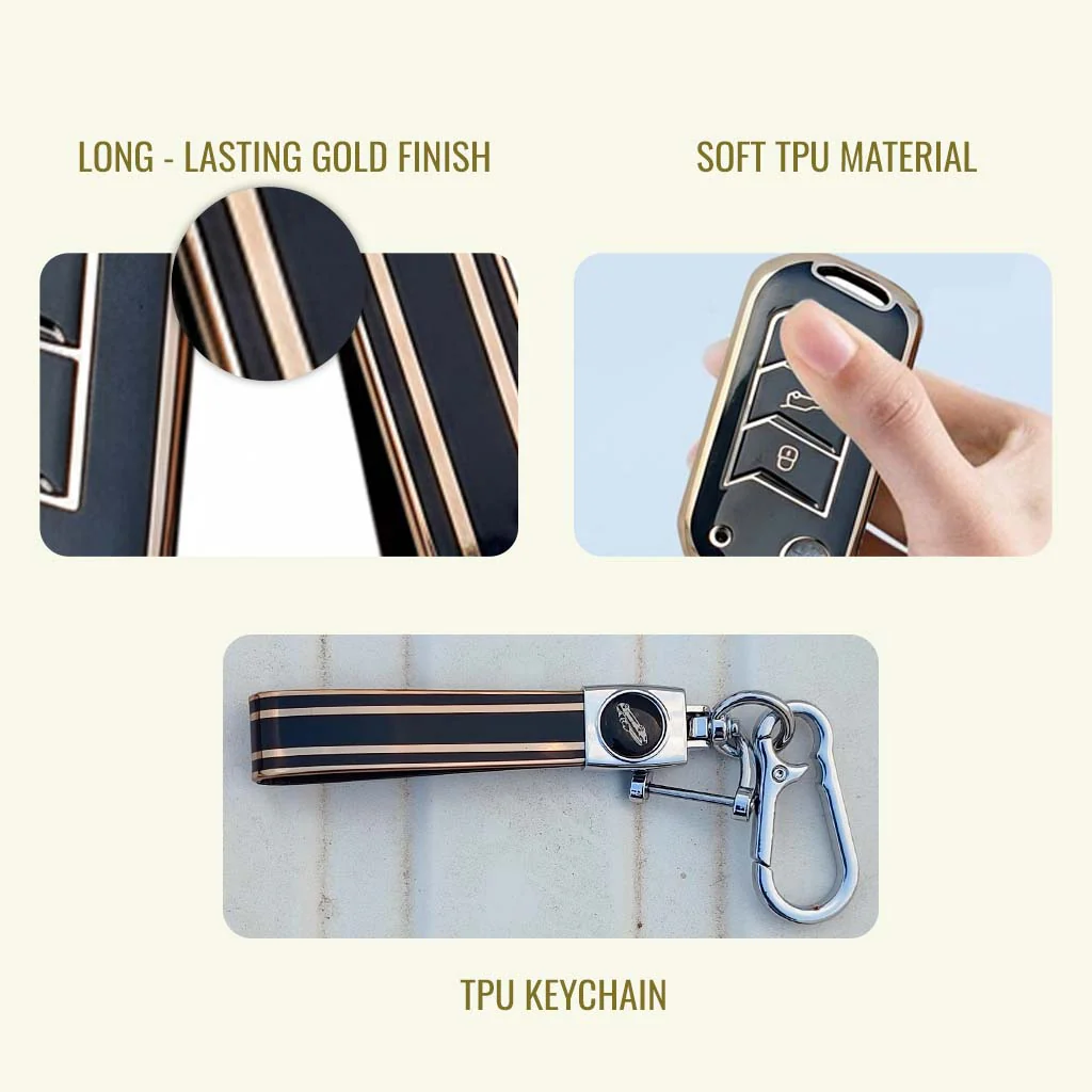 TPU Car Key Cover For TATA Punch, Tiago, Altroz, Nexon, Harrier, Safari, EV, Sierra | 4 Button Smart Key - Image 4