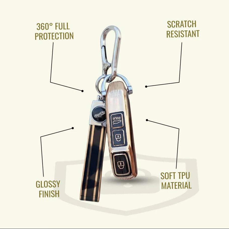 TPU for Kia Seltos HTE, Sonet HTE, Carens Premium, Prestige 3 Button Flip Key - Image 2