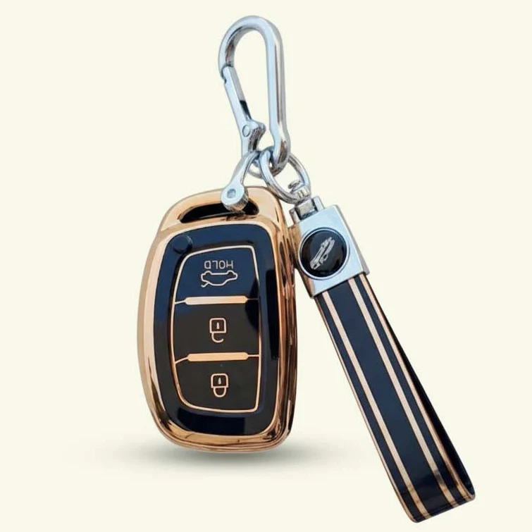 TPU Key Cover for Grand i10 NIOS Asta, Venue, i20, Aura, Creta, Elantra | 3 Button Smart Key - Image 2