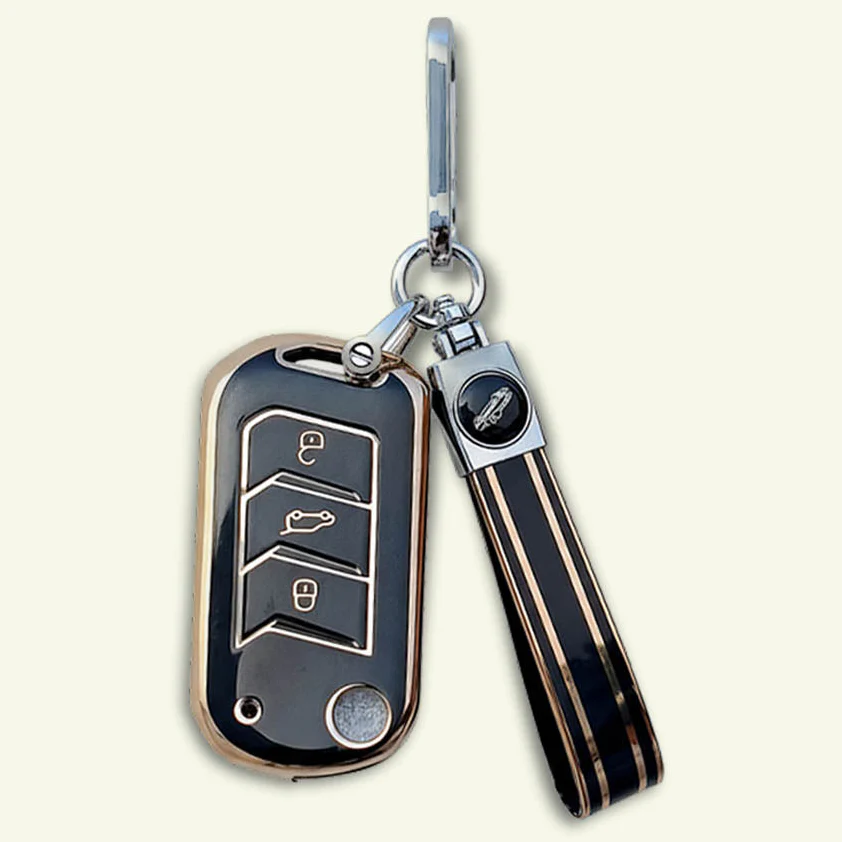 TPU Key Cover For Mahindra Scorpio, XUV 300, Marazzo, XUV 700, 3XO, XUV 400 EV, Bolero, Thar, TUV 3 & Thar Roxx | 3 Button Flip Key - Image 2