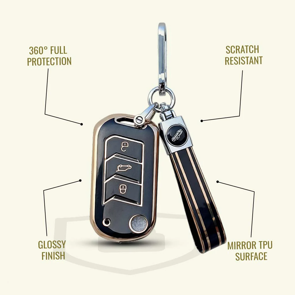 TPU Key Cover For Mahindra Scorpio, XUV 300, Marazzo, XUV 700, 3XO, XUV 400 EV, Bolero, Thar, TUV 3 & Thar Roxx | 3 Button Flip Key - Image 5