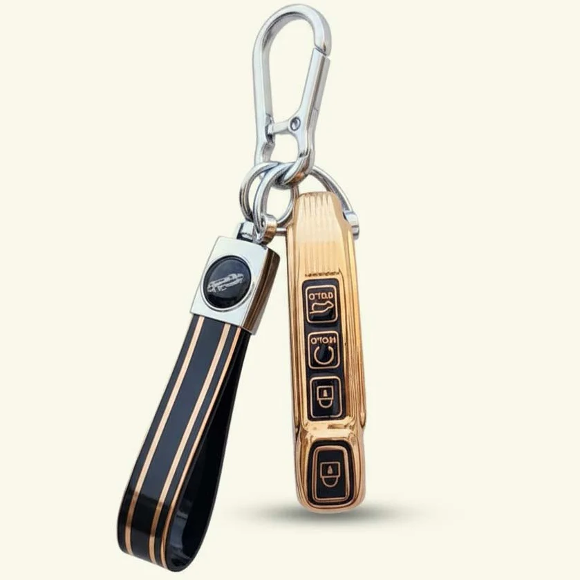 TPU Key Cover with Belt for Kia Seltos, Sonet 2023 | Push Start 4 Button Side Key - Image 2