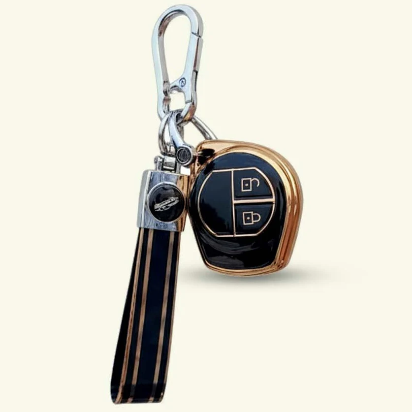 TPU Key Cover with Belt Suzuki Swift, Dzire, Ertiga, Baleno, Celerio, WagonR, Ritz, Brezza, Scross, Alto, Fronx, XL6, Ciaz, Grand Vitara, Jimny, Alto K10, S Presso, Ignis |for Toyoto Rumion, Hyryder, Urben Cruiser, Galanza | 2 Button Key - Image 2
