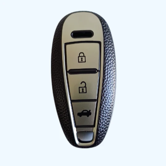 TPU Leather Key Cover for Suzuki Baleno, Ciaz, Vitara, Brezza, S Cross, Swift, Ignis, XL6, Fronx, Jimny, Grand Vitara | 3 Button Smart Key - Image 2